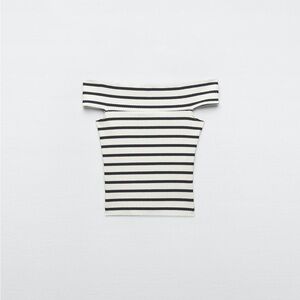 Zara striped off the shoulder top